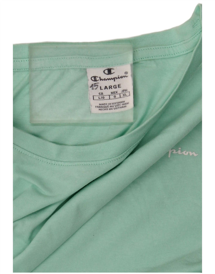 Champion Womens T-Shirt Top UK 14 Large Green