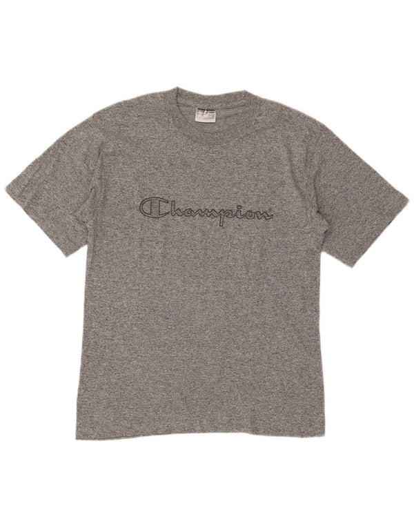 Champion Herre grafisk T-shirt Top Lille grå Flecked Bomuld