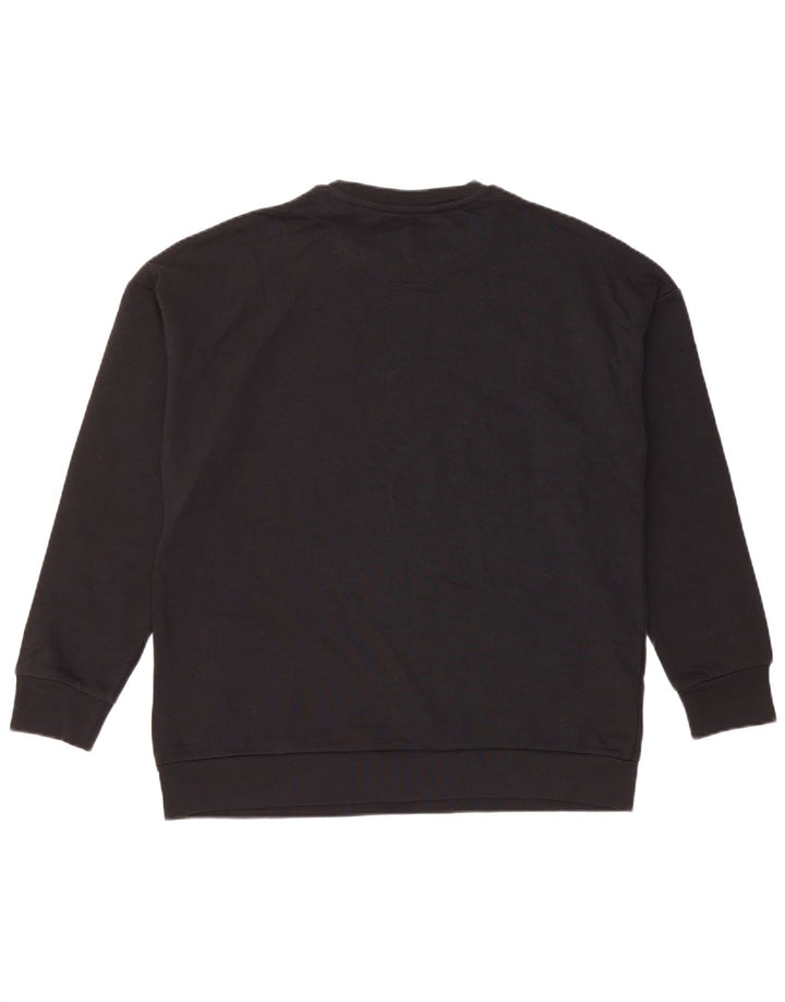 LYLE & SCOTT Mens Sweatshirt Jumper Medium Black Cotton