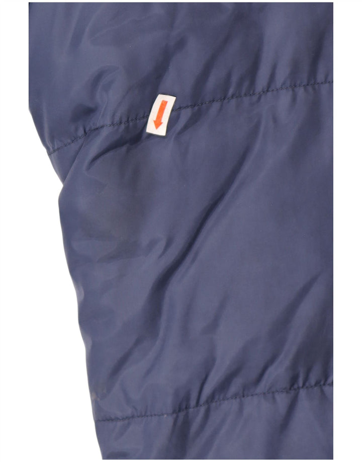 KAPPA Mens Hooded Padded Jacket UK 38 Medium Navy Blue Polyamide
