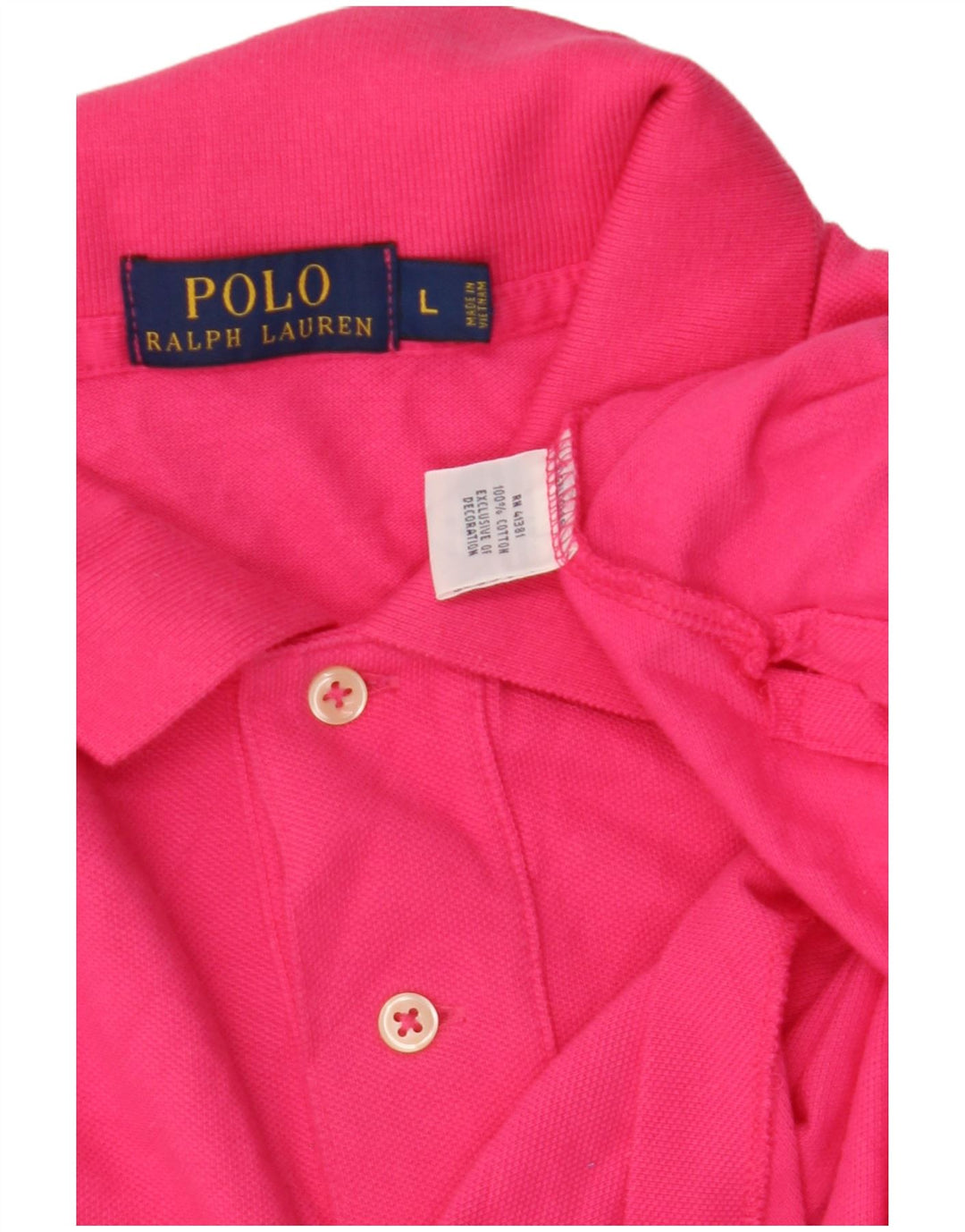 Polo Ralph Lauren Mens Shirt Large Pink Cotton
