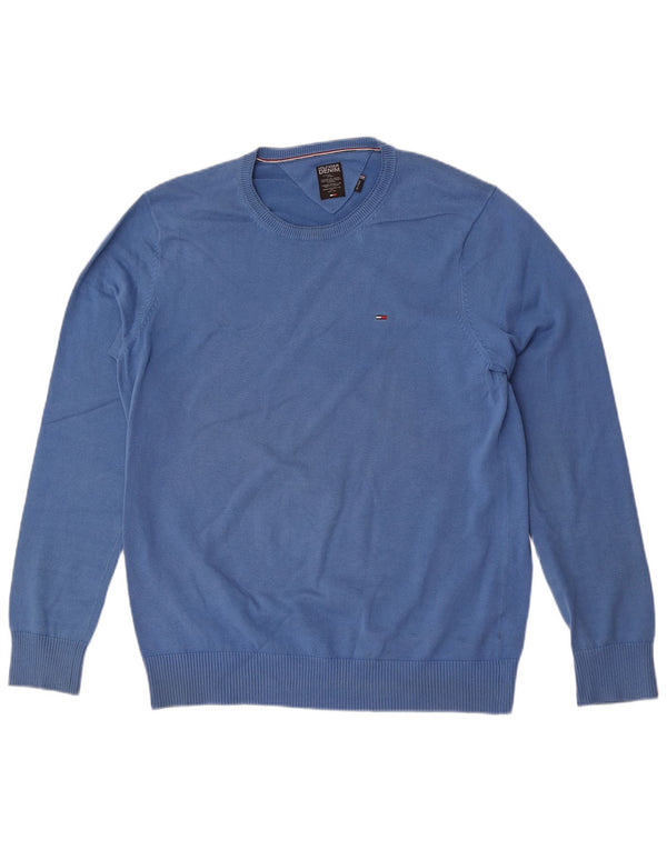 Tommy Hilfiger Herre Crew Neck Jumper Sweater 2XL Blå Bomuld