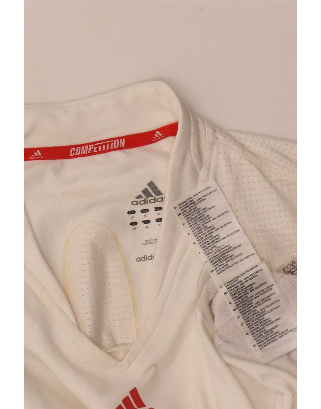 Женский жилет Adidas Top UK 14, средний белый, полиэстер с цветными блоками