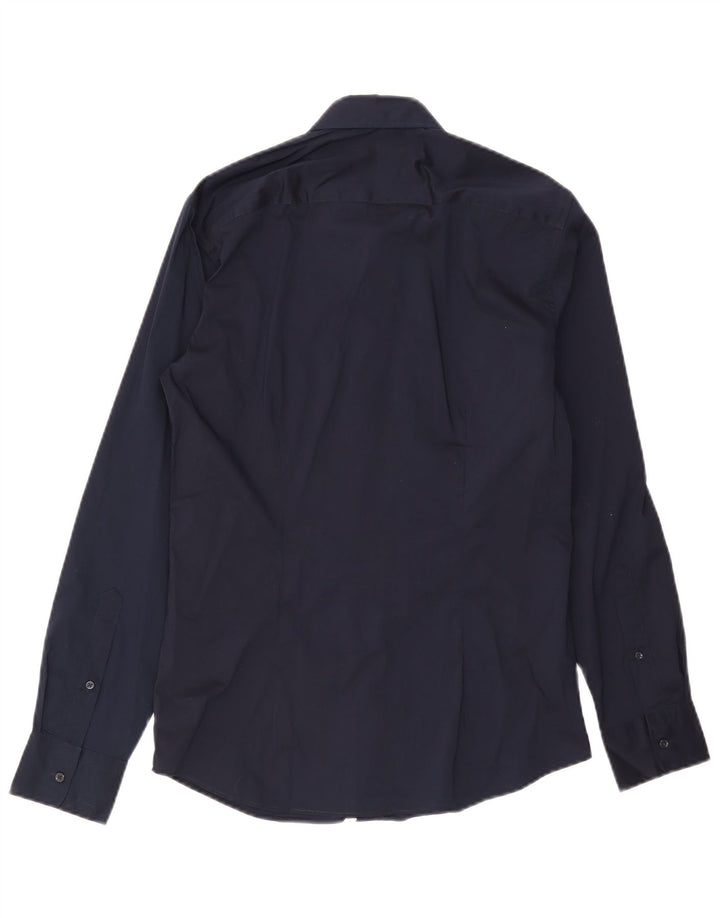 Benetton Chemise Homme Small Bleu Marine Coton