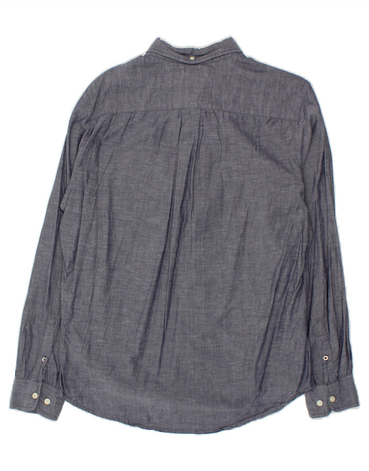 TOMMY HILFIGER Mens Shirt Medium Navy Blue Cotton Vintage Tommy Hilfiger and Second-Hand Tommy Hilfiger from Messina Hembry 