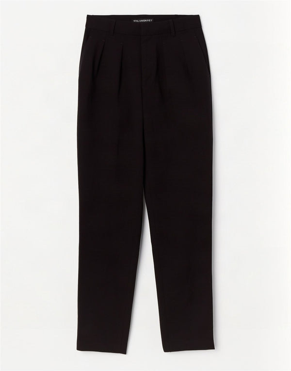 Zara Womens Slim Suit Trousers XS W24 L27 Black