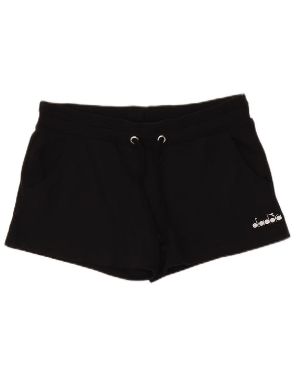 Pantaloni scurti sport Diadora pentru femei UK 14 Medium Black Bumbac