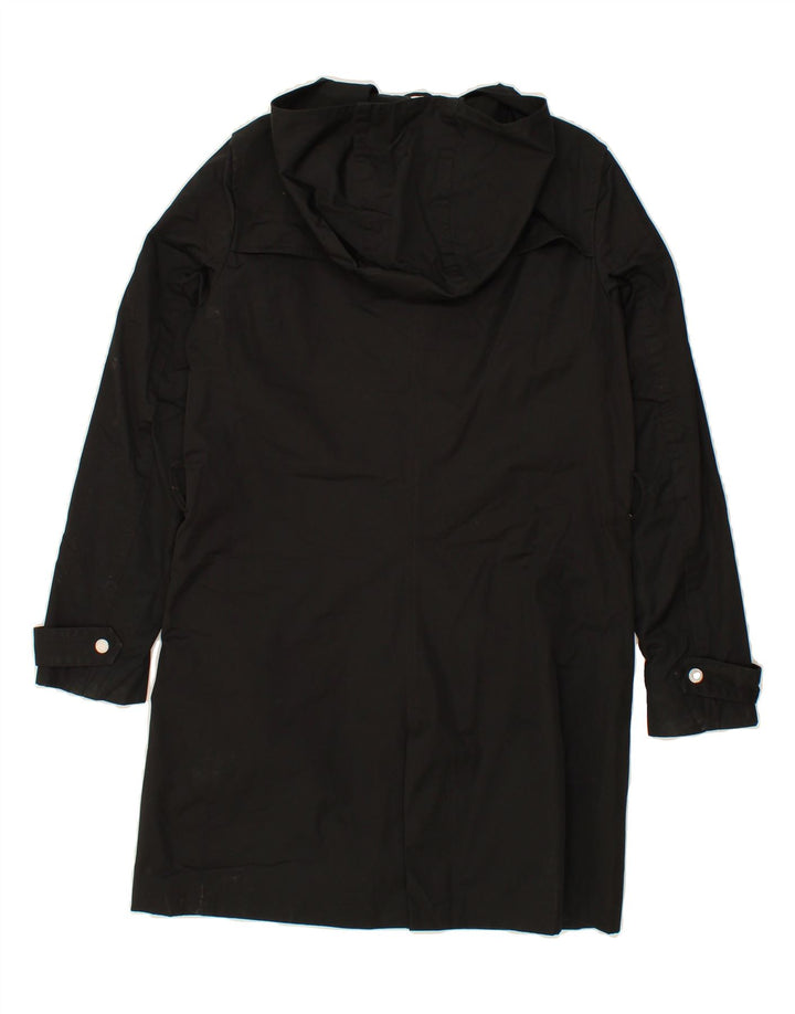 MICHAEL KORS Womens Hooded Overcoat UK 12 Medium Black Cotton Vintage Michael Kors and Second-Hand Michael Kors from Messina Hembry 