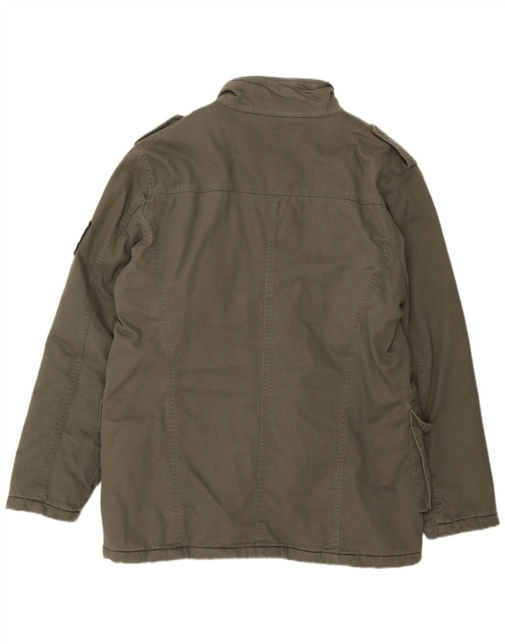 Muchmore Mens Military Jacket UK 42 XL Khaki Cotton