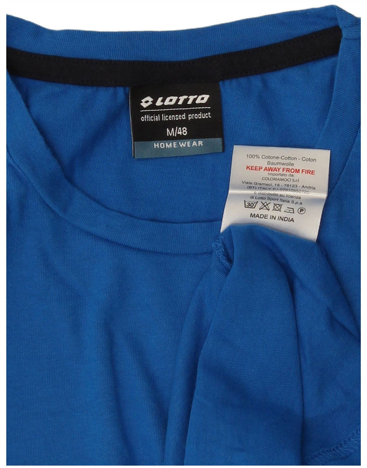 Lotto Mens Graphic T-Shirt Top Medium Blue Cotton