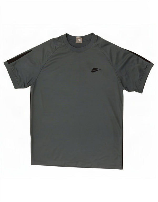 Nike T-shirt pour homme en polyester color block vert moyen