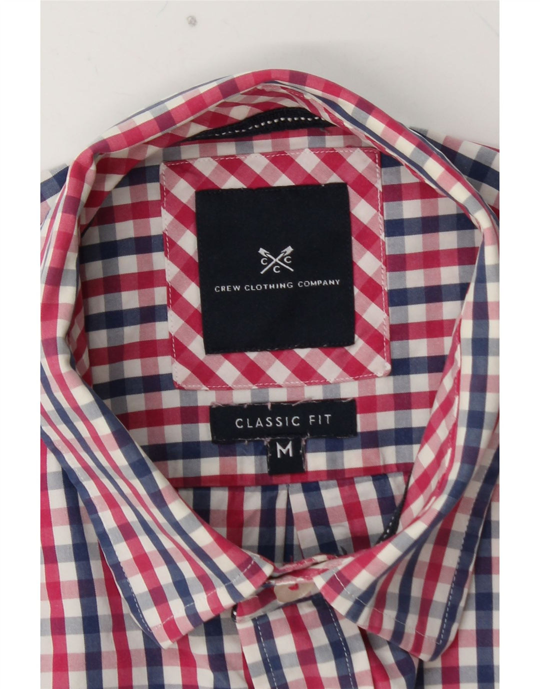 CREW CLOTHING Cămașă clasică pentru bărbați, bumbac vichy multicolor mediu