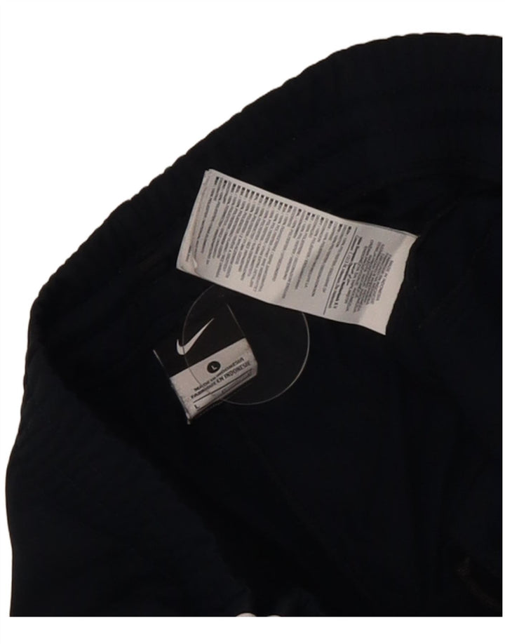 Pantaloni da tuta Nike da uomo, pantaloni da jogging, grandi, in poliestere blu navy