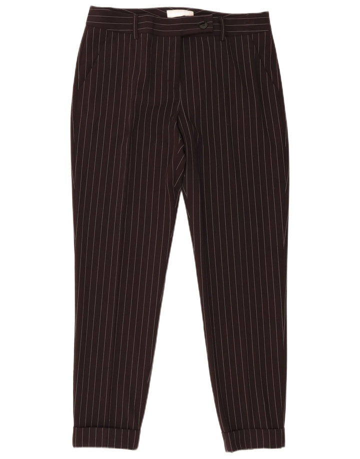 Stefanel Dame Slim Suit Bukser W32 L28 Sort Stribet