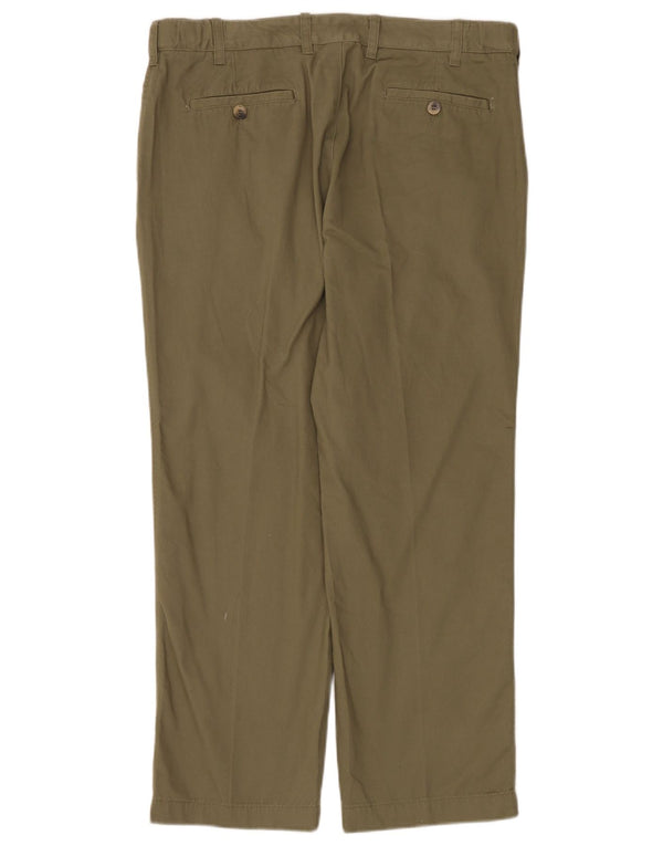 Pantaloni chino dritti da uomo James Pringle W38 L29 cotone kaki