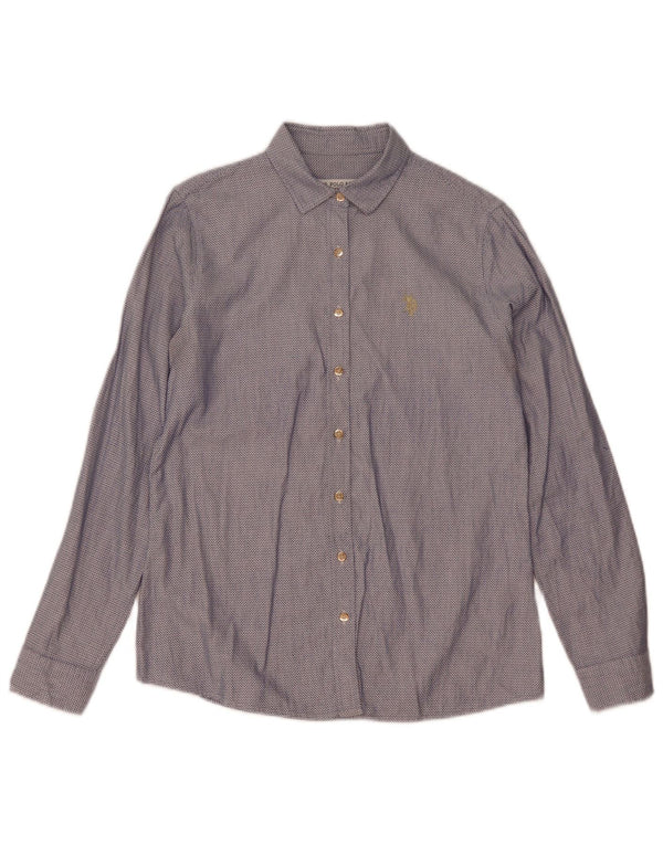 Polo Ralph Lauren Womens Shirt EU 36 Small Blue Spotted Cotton