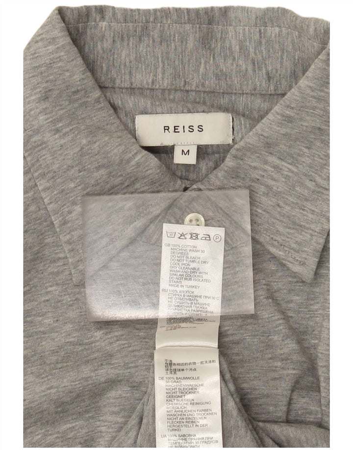 Camicia da uomo Reiss in cotone grigio medio