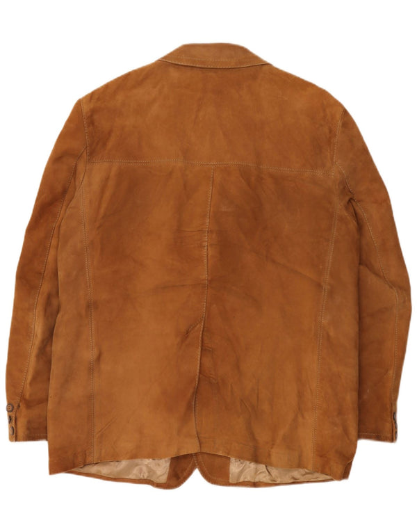 Vintage herre 3 knap ruskind blazerjakke UK 40 Large Beige