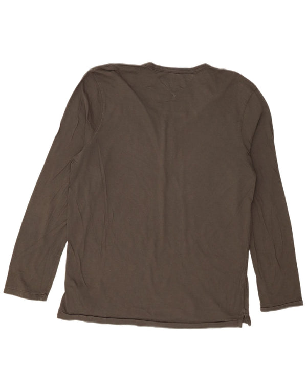 Tommy Hilfiger Mens Top Long Sleeve XL Khaki Cotton