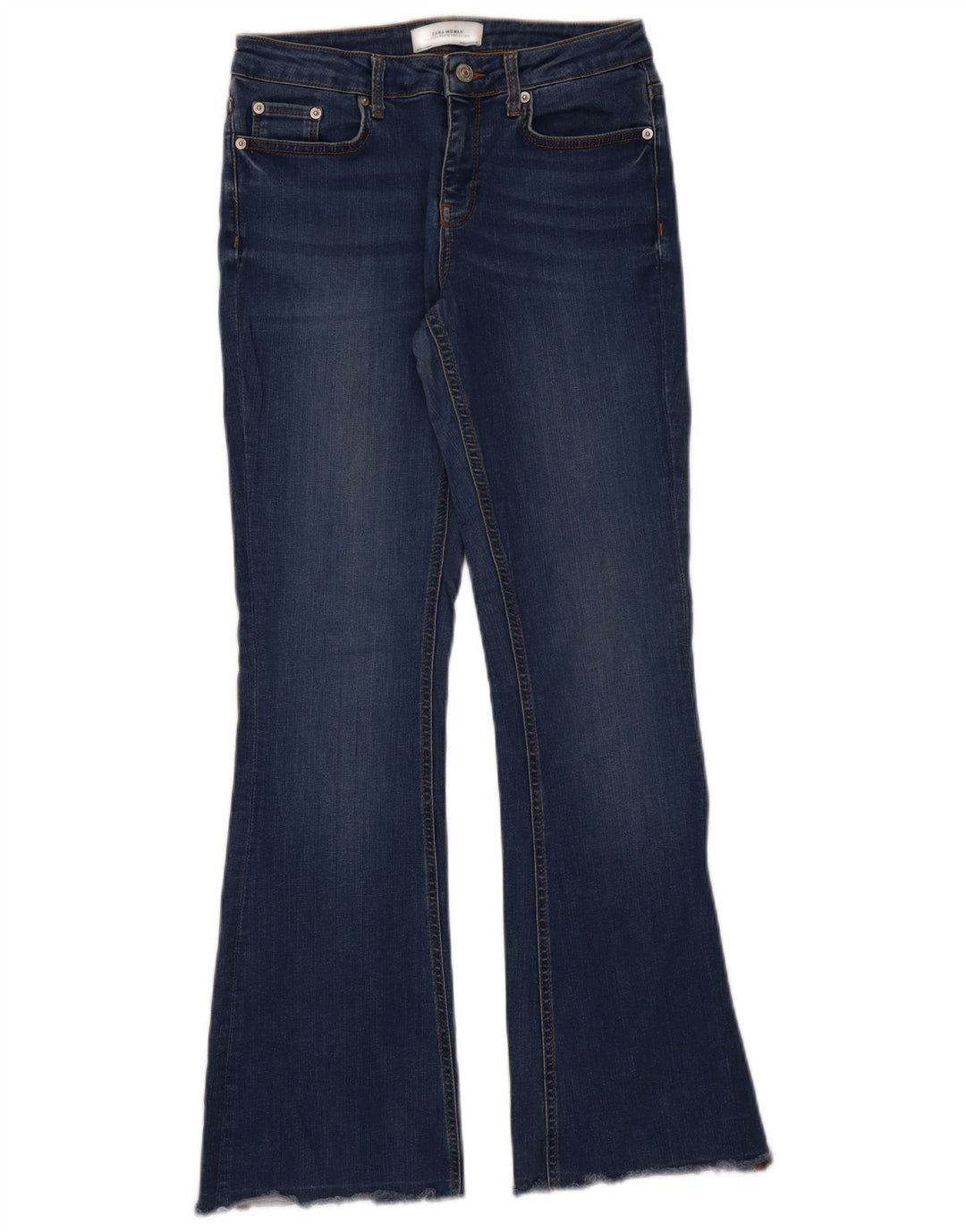 Zara Damen Schlagjeans EU 38 Small W28 L31 Blau