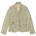 TIMBERLAND Womens 2 Button Blazer Jacket UK 16 Large Green Herringbone Vintage Timberland and Second-Hand Timberland from Messina Hembry 