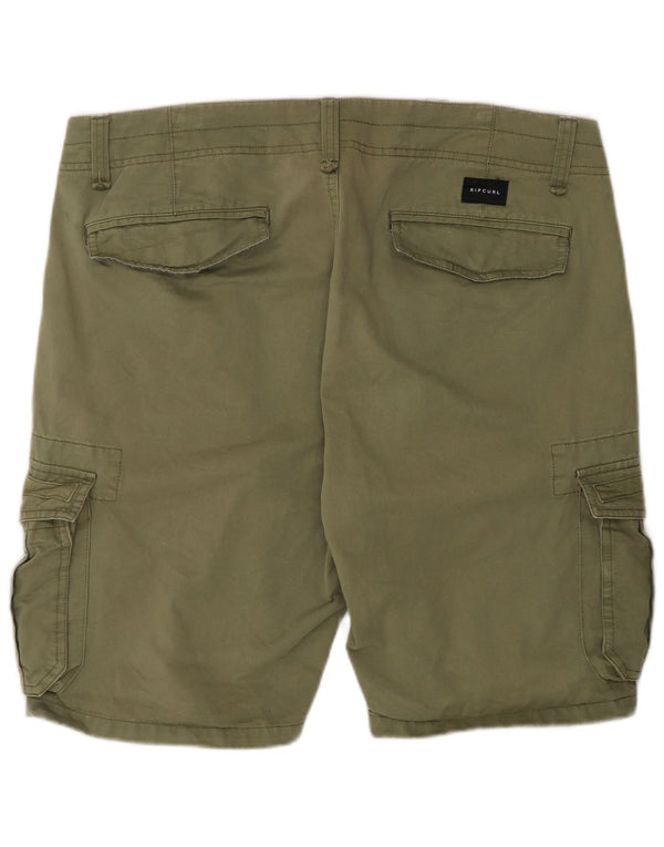 Pantaloncini cargo da uomo dalla vestibilità rilassata Rip Curl W36 grandi in cotone kaki