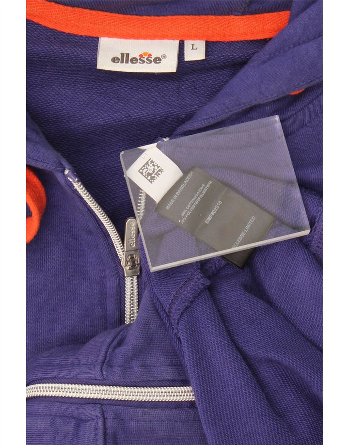 ELLESSE Mens Zip Hoodie Sweater Large Purple Cotton Vintage Ellesse and Second-Hand Ellesse from Messina Hembry 