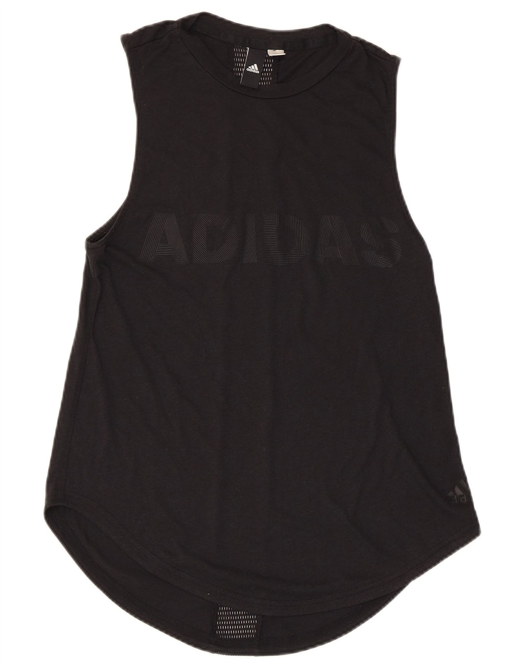 ADIDAS Womens Graphic Vest Top UK 8 Small Black