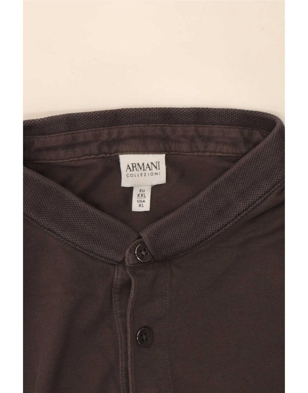 Armani Mens Polo Shirt XL Grey Cotton