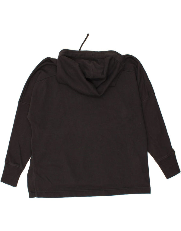 REEBOK feminino oversized moletom com capuz UK 10 pequeno preto