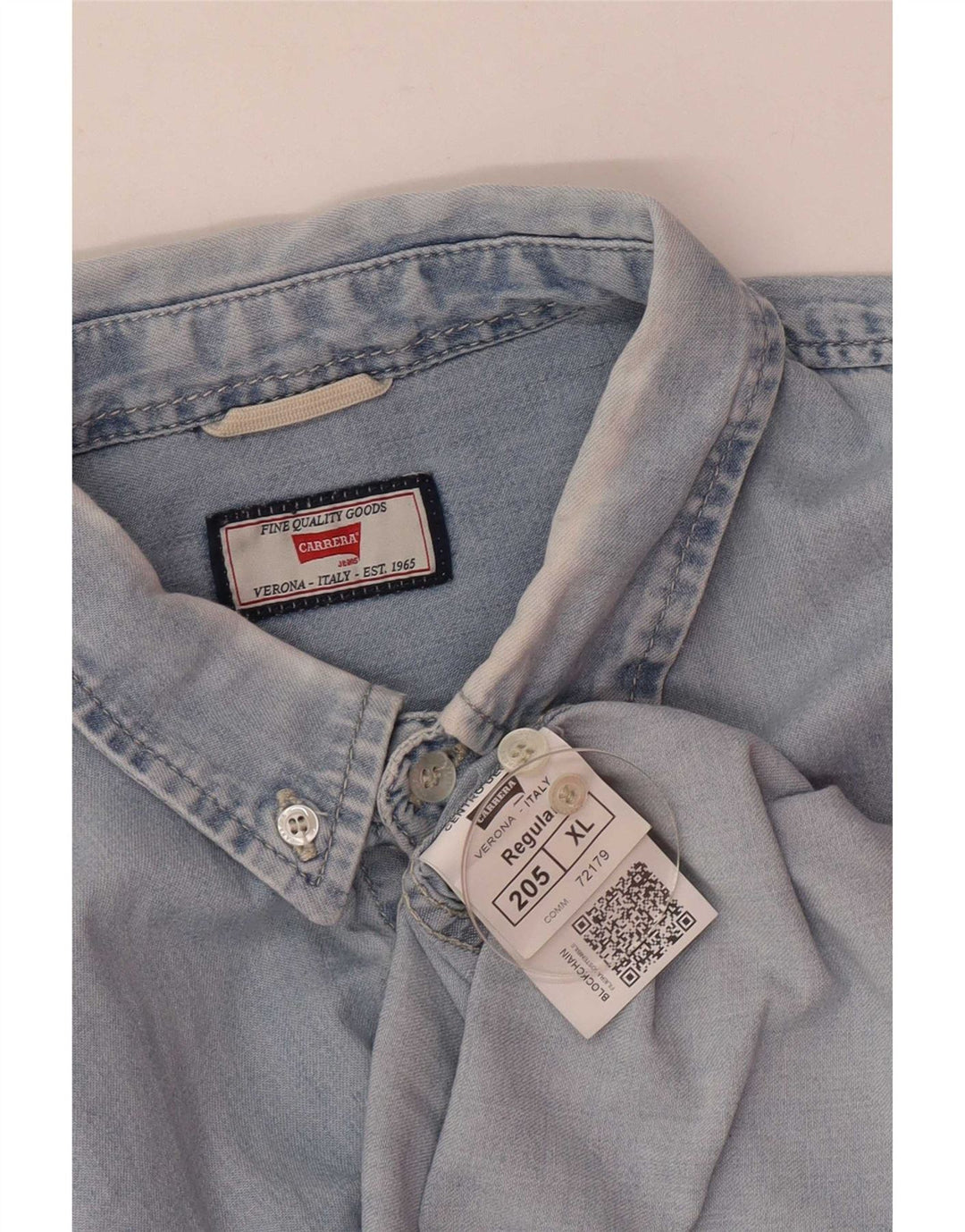 Carrera Chemise en Jean XL Bleu Coton