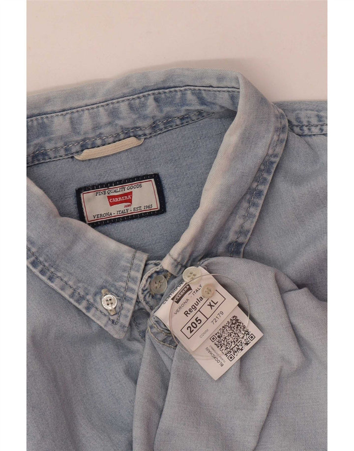Carrera Chemise en Jean XL Bleu Coton
