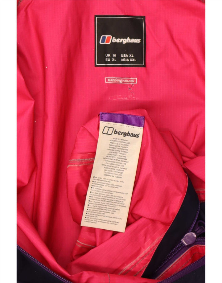 Berghaus Damen Regenjacke mit Kapuze UK 16 Large Lila Polyamid