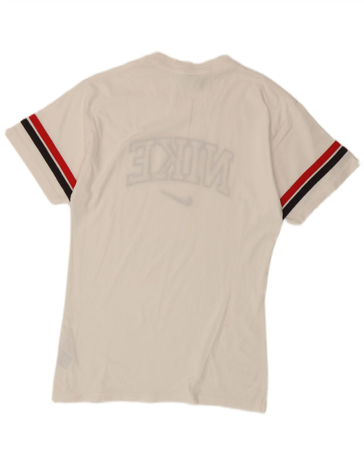 Nike Mens Graphic T-Shirt Top Small White Colourblock Cotton