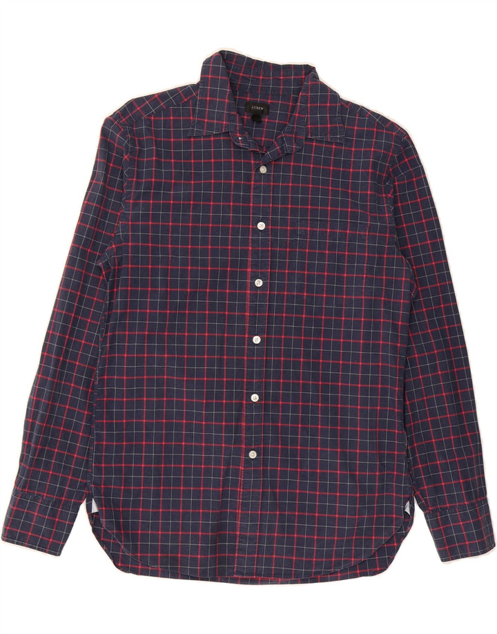 J. CREW Mens Shirt Small Navy Blue Check Cotton Vintage J. Crew and Second-Hand J. Crew from Messina Hembry 