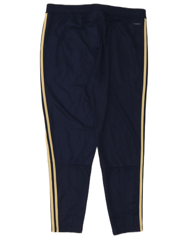Pantaloni da tuta da uomo Adidas XL in poliestere blu navy