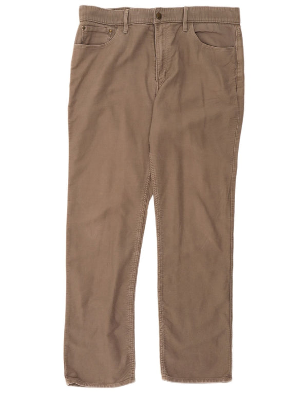 Pantaloni casual regolari da uomo Marks & Spencer W36 L31 cotone beige