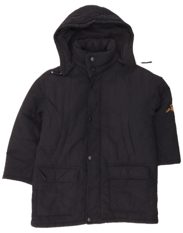 Bush Mens Hooded Padded Jacket UK 44 2XL Navy Blue