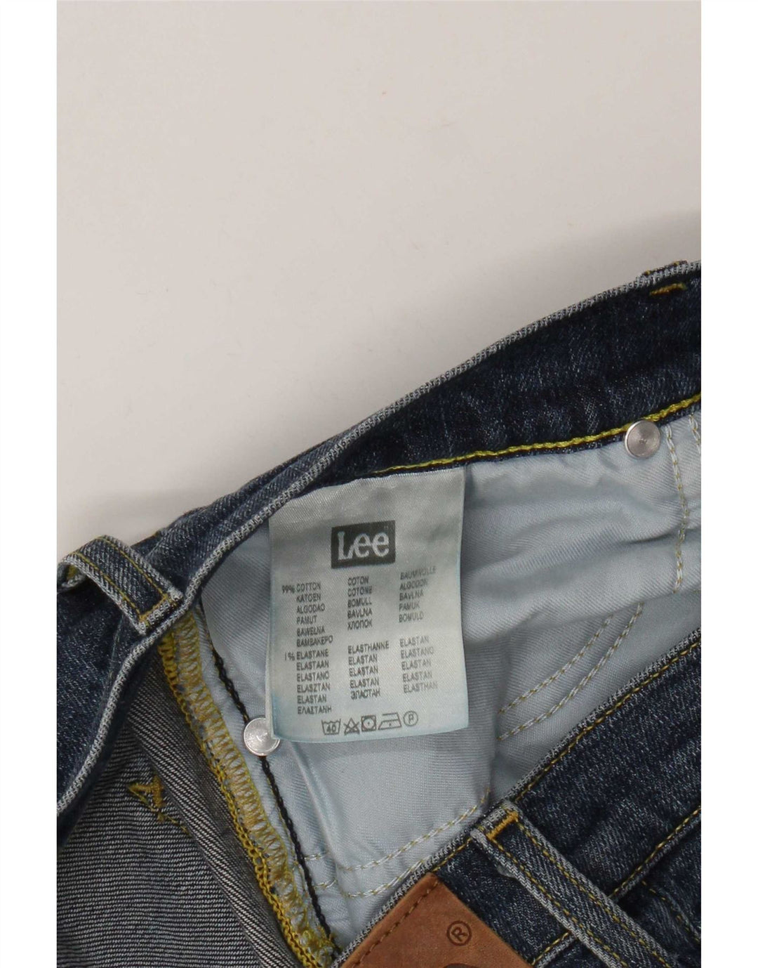 Lee Mens Powell Slim Jeans W34 L34 Navy Blue Cotton