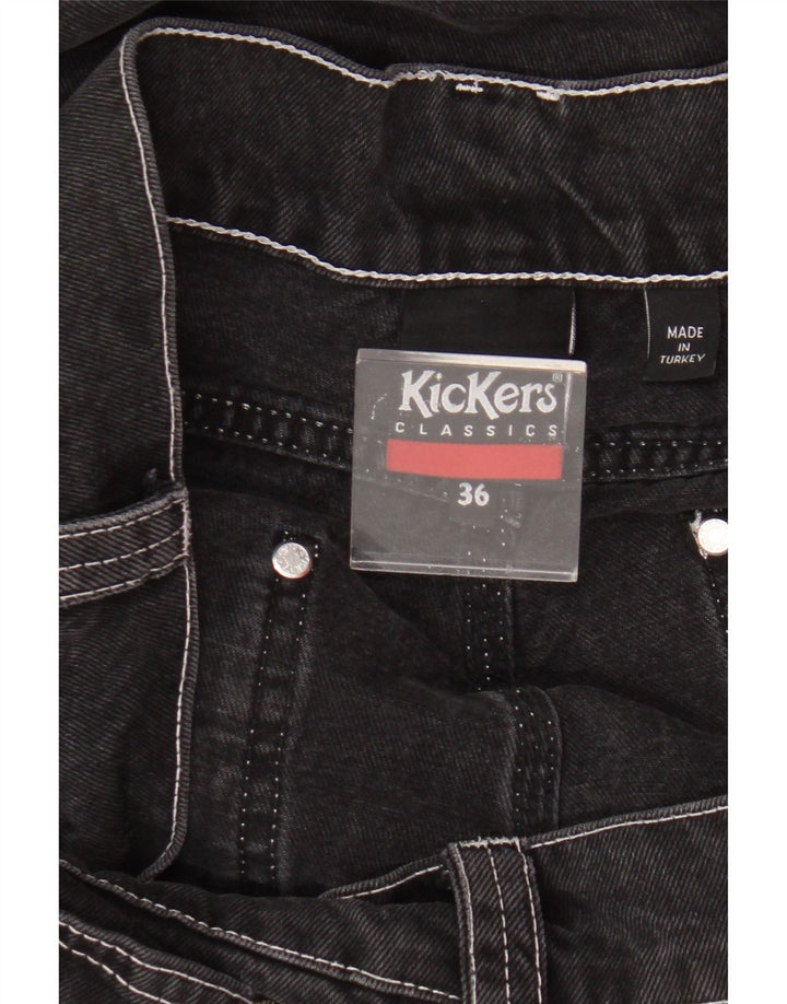 Kickers Mens Straight Jeans W36 L28 Black Cotton