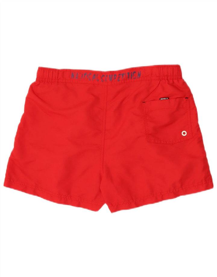 Brugi Mens Swimming Shorts Large  Red Colourblock Polyester