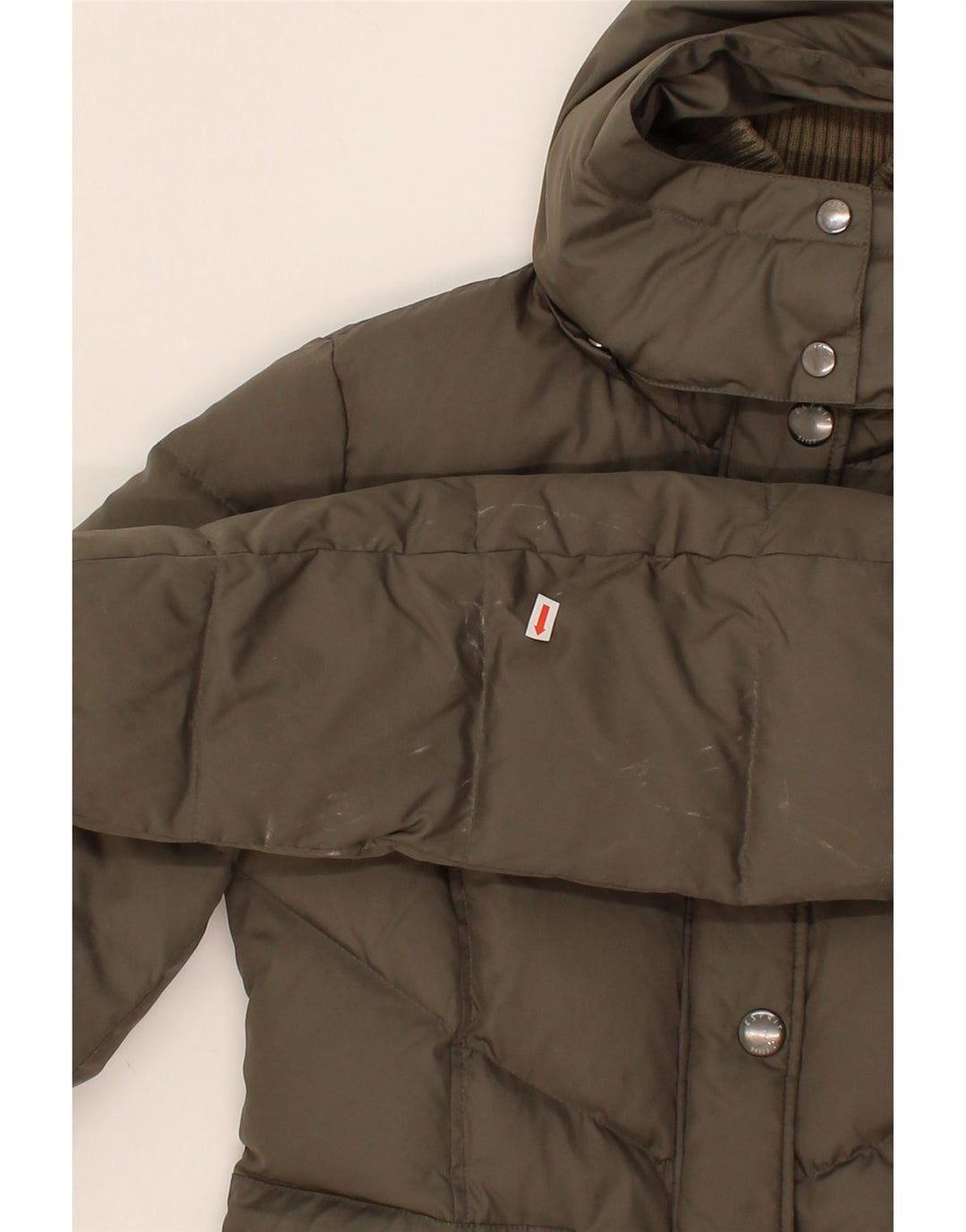 ESPRIT Womens Hooded Padded Jacket UK 14 Medium  Grey Polyester Vintage Esprit and Second-Hand Esprit from Messina Hembry 