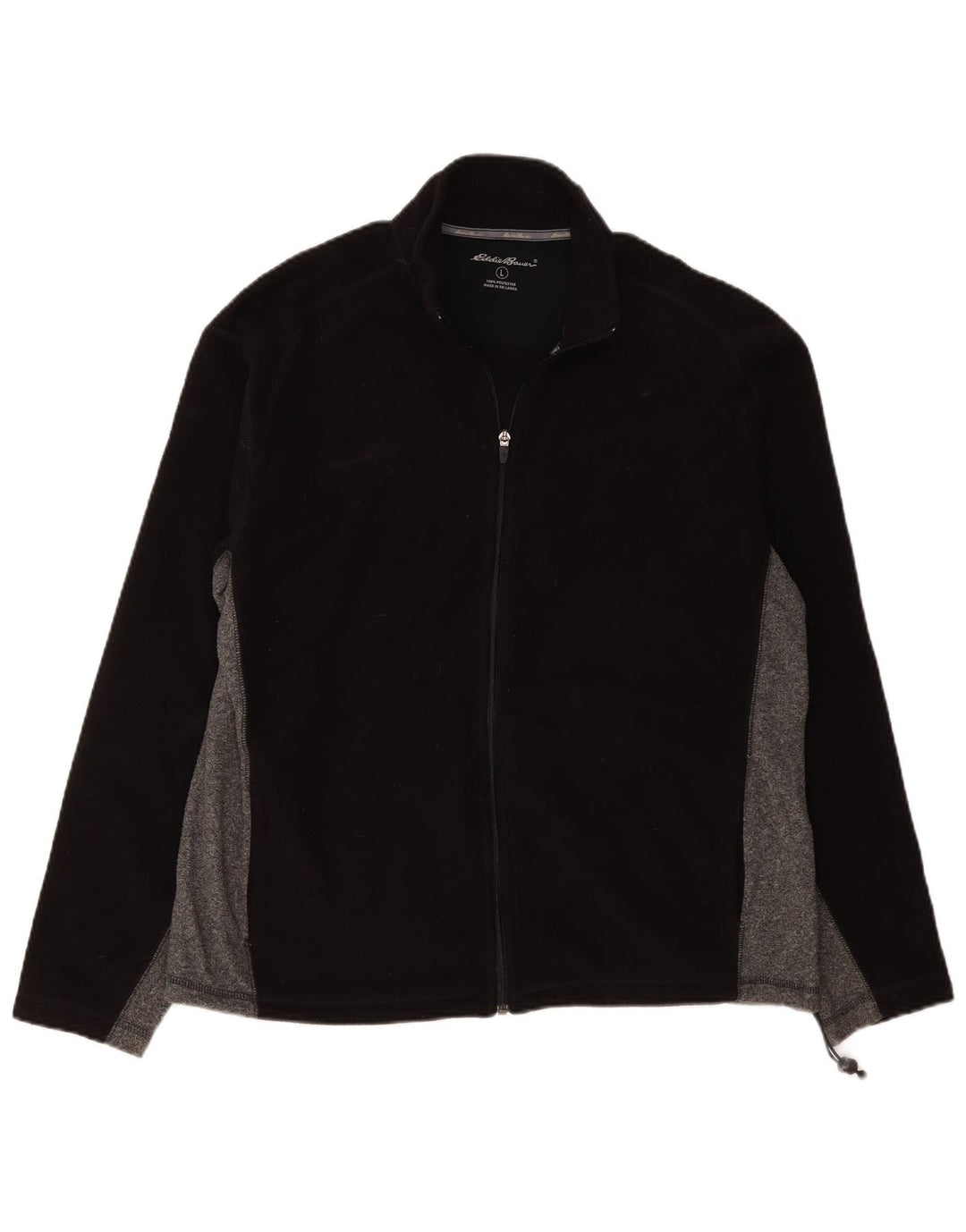 EDDIE BAUER Fleecejakke til mænd UK 40 Large Black Colourblock Polyester