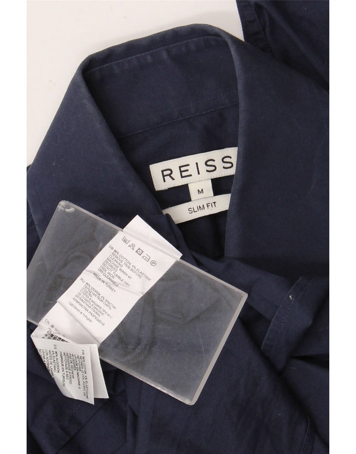 Reiss herre Slim Fit skjorte medium marineblå bomuld