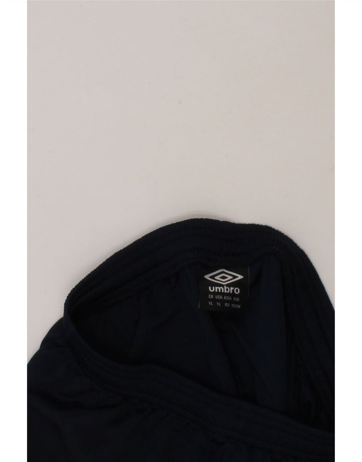 UMBRO Boys Sport Shorts 11-12 Years Large Navy Blue Polyester Vintage Umbro and Second-Hand Umbro from Messina Hembry 