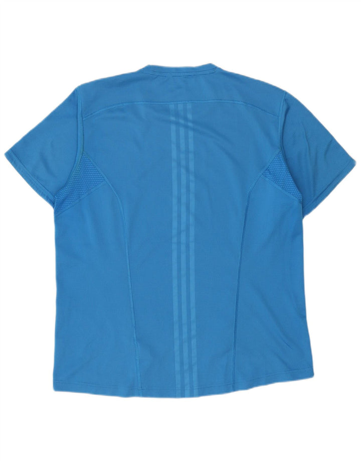 Adidas Herren T-Shirt Top Large Blau Polyester