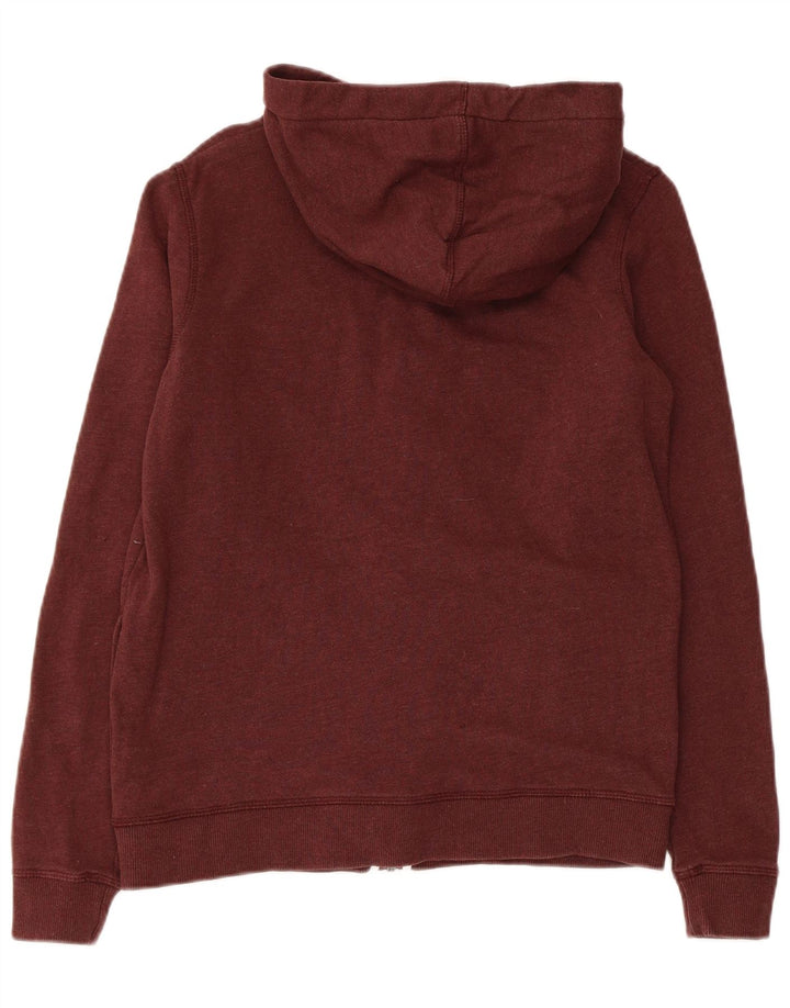 FAT FACE Womens Zip Hoodie Sweater UK 10 Small Maroon