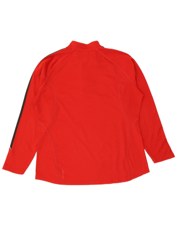 Adidas Hommes Clima 365 Zip Neck Pull Survêtement Top XL Rouge Polyester