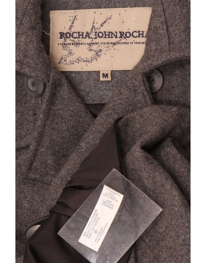 John Rocha Chaquetón para hombre UK 38 Lana gris medio