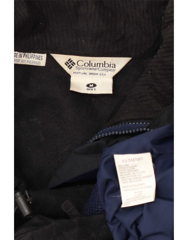 Columbia Mens Bugaboo Graphic Ski Jacket UK 38 Medium Navy Blue Colourblock